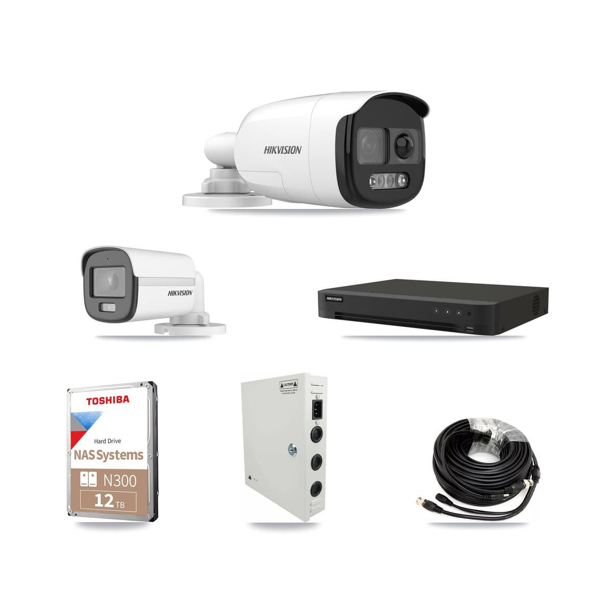 Hikvision 16-Channel 5MP CCTV Kit — 1 DS-2CE12KF0T + 14 DS-2CE12KF3T Bullet Cameras + 12TB Recording