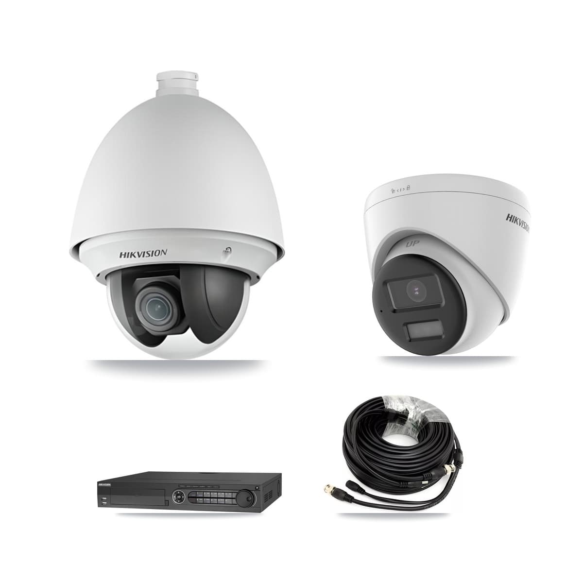 Hikvision 32-Channel 2MP – 4K CCTV Kit — 1 2MP PTZ + 1 4K Turret Cameras + 3TB Recording