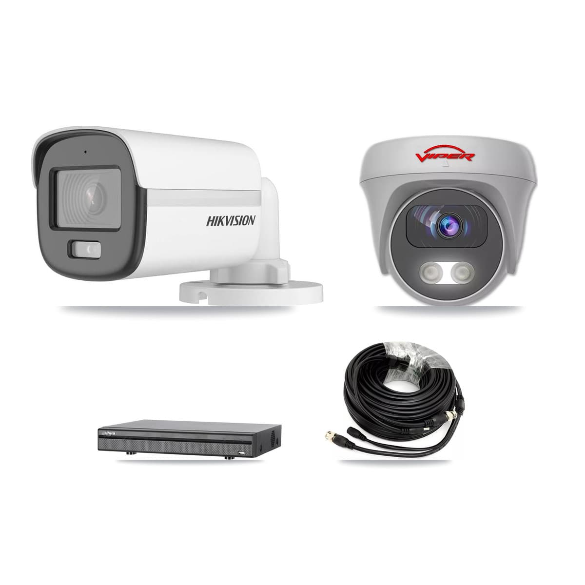 8-Channel 5MP CCTV Kit — 5 DS-2CE12KF0T Bullet + 1 VIPER-5MP-3K Cameras + 8TB Recording - Image 1