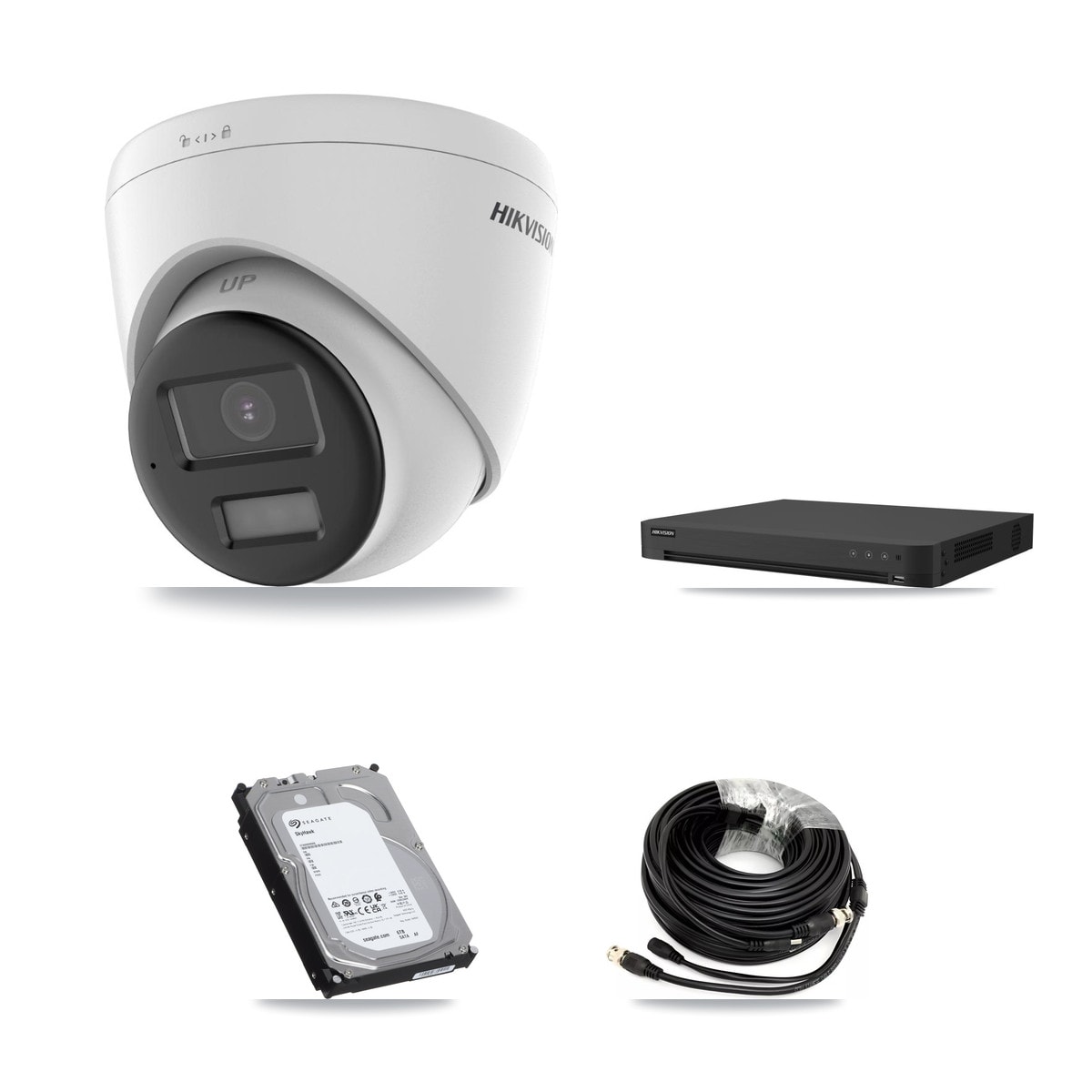 Hikvision 16-Channel 4K CCTV Kit — 2 DS-2CE78U0T Turret Cameras + 6TB Recording - Image 1
