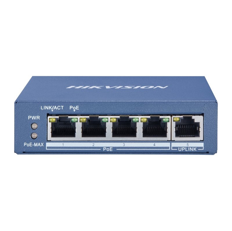 Hikvision DS-3E0505P-E 4-Port Gigabit PoE Unmanaged Network Switch