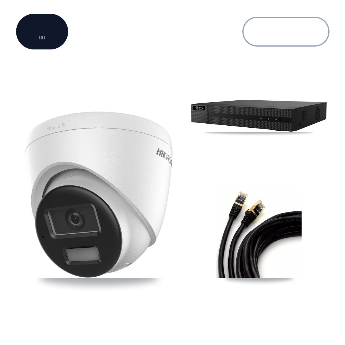 HiLook NVR-108MH-D/8P 8-Channel NVR CCTV Kit — 8× Hikvision DS-2CD1383G2-LIU 4K Cameras + 6TB HDD