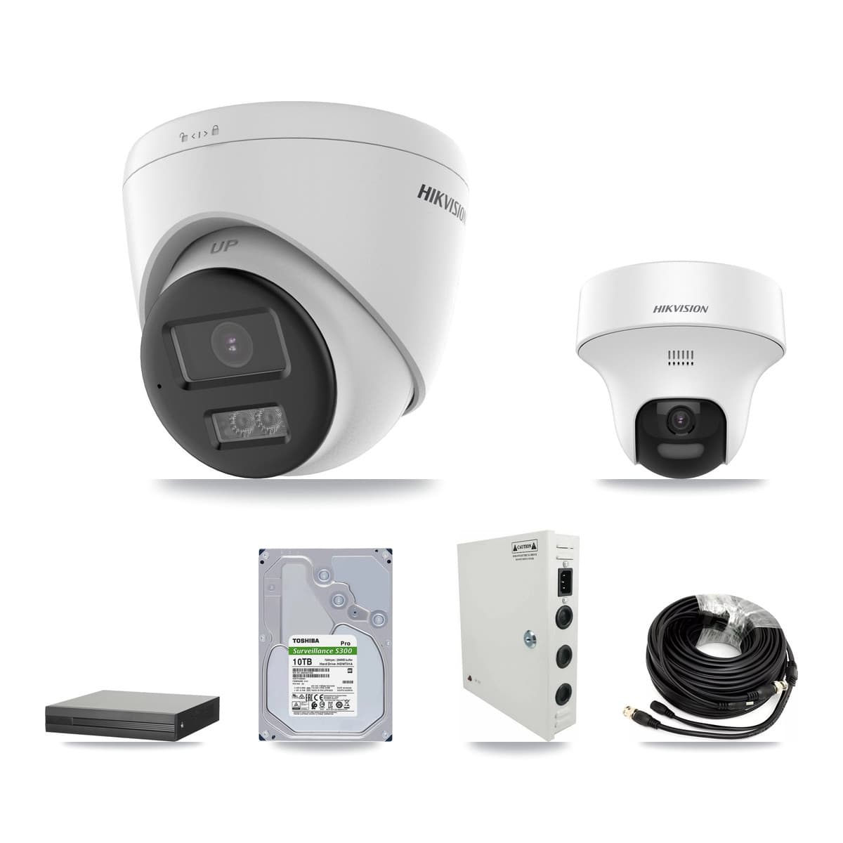 Hikvision 16-Channel 5MP CCTV Kit — 1 DS-2CE70K0T + 14 DS-2CE78K0T Turret Cameras + 10TB Recording