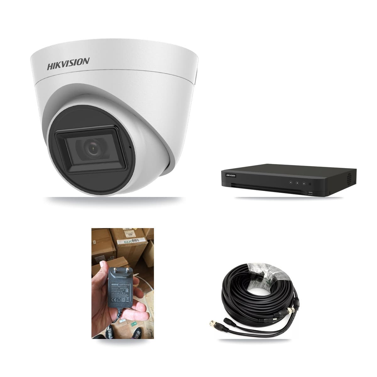 Hikvision IDS-7216HQHI-M1/XT 16-Channel DVR CCTV Kit — 1× DS-2CE78H0T-IT3FS White 5MP Camera + 1TB HDD