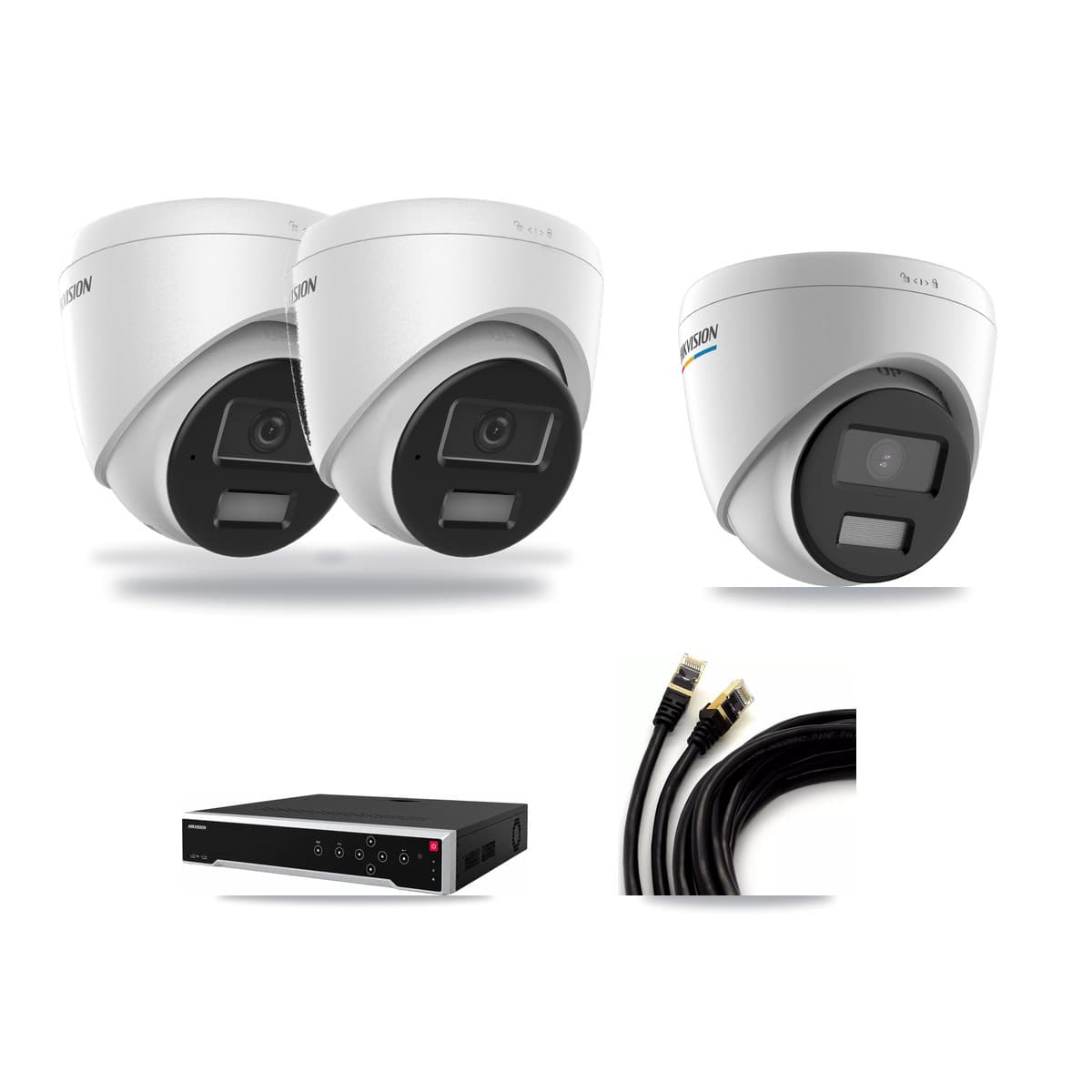 Hikvision 32-Channel 2MP – 4MP CCTV Kit — 1 2MP + 2 4MP Turret Cameras + 3TB Recording - Image 1