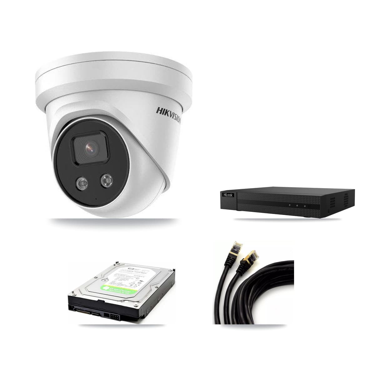Hikvision & HiLook 8-Channel 5MP CCTV Kit — 1 Turret Camera + 1TB Recording (NVR-108MH-D Recorder)