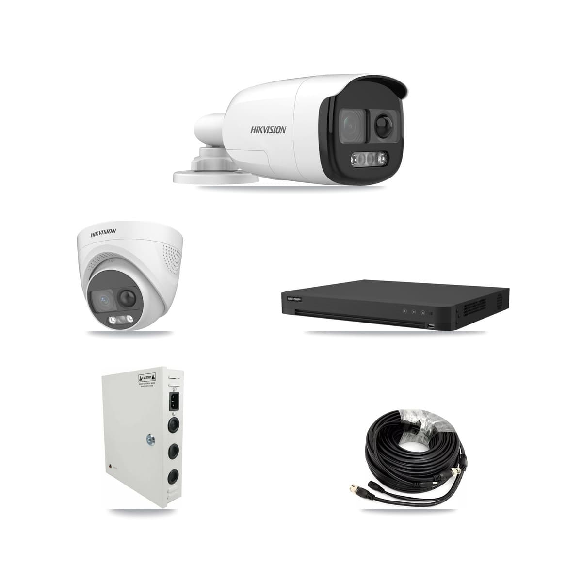 Hikvision 32-Channel 5MP CCTV Kit — 9 Bullet + 4 Turret Cameras + 2× 8TB Recording