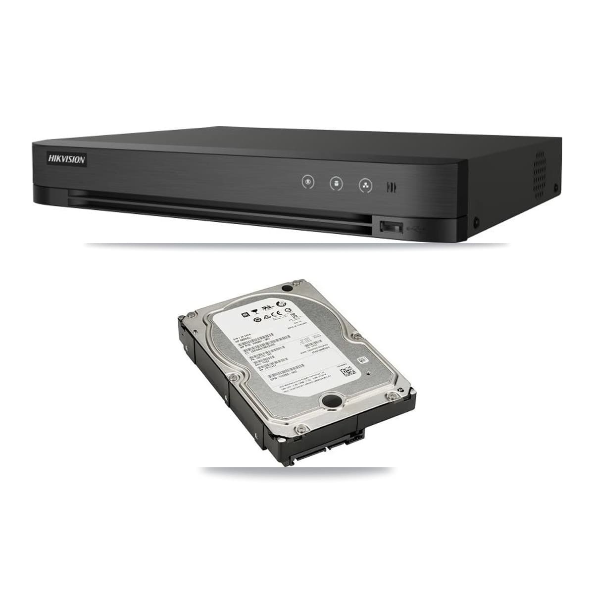 Hikvision IDS-7204HUHI 4-Channel DVR + 10TB Recording