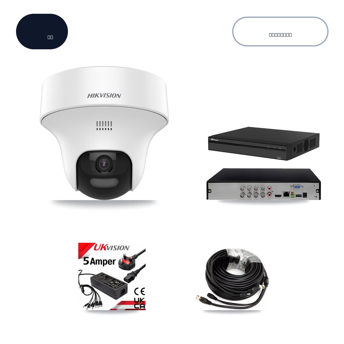 Hikvision & Prolux 8-Channel 5MP CCTV Kit — 8 DS-2CE70K0T Turret Cameras + 14TB Recording - Image 1