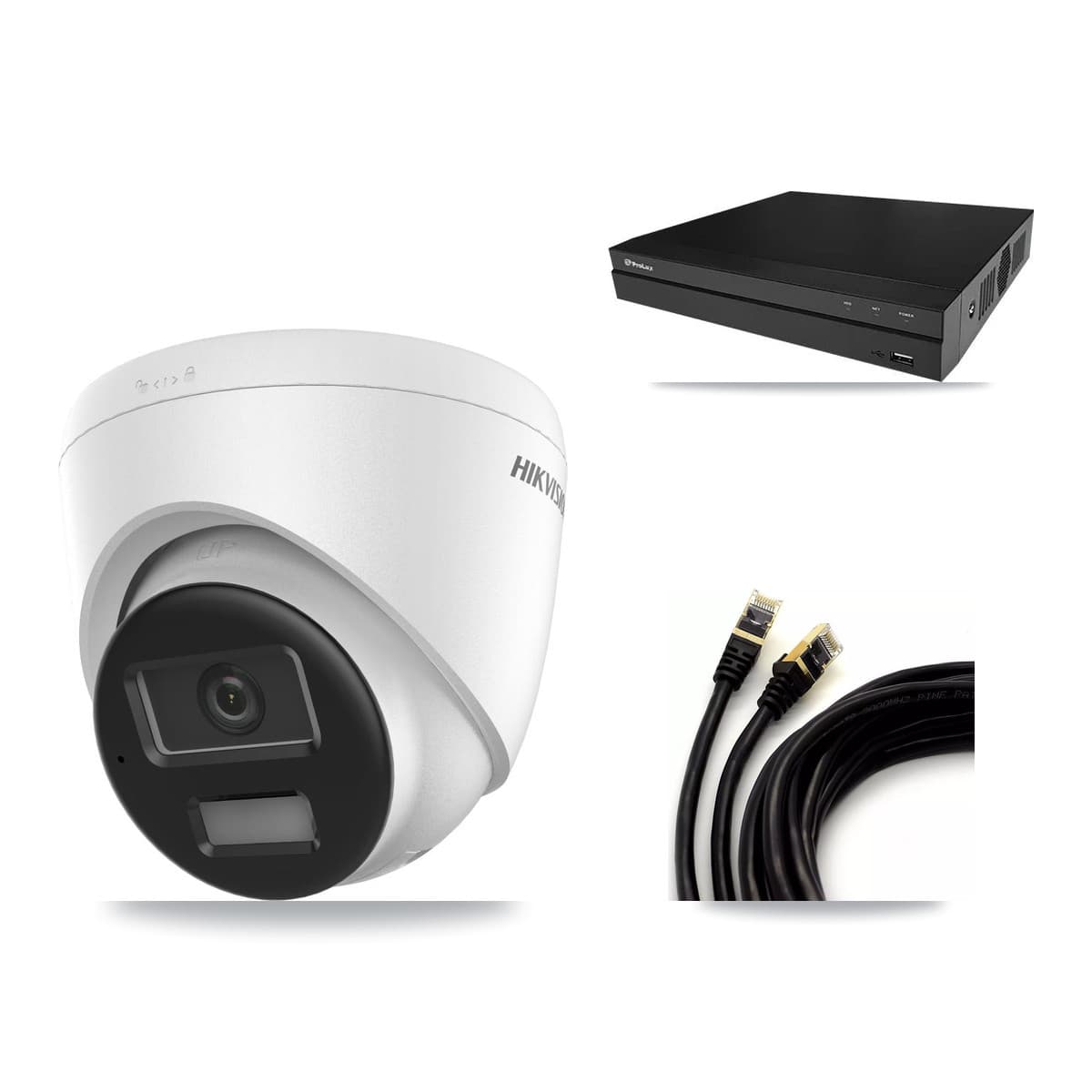 Hikvision & Prolux 8-Channel 4K CCTV Kit — 1 DS-2CD1383G2-LIUF/SL Turret Camera + 3TB Recording (PXN-2108HS-8P-4K Recorder)