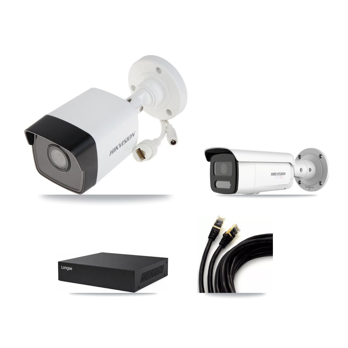 Hikvision & Longse 8-Channel 5MP – 4K CCTV Kit — 4 5MP + 1 4K Bullet Cameras + 8TB Recording