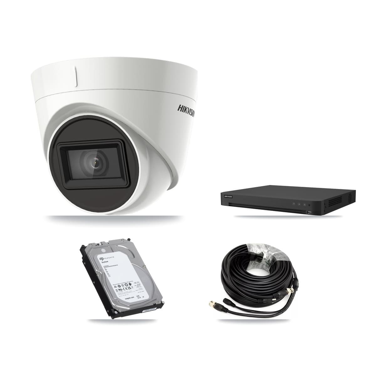 Hikvision 16-Channel 4K CCTV Kit — 4 DS-2CE78U1T Turret Cameras + 6TB Recording