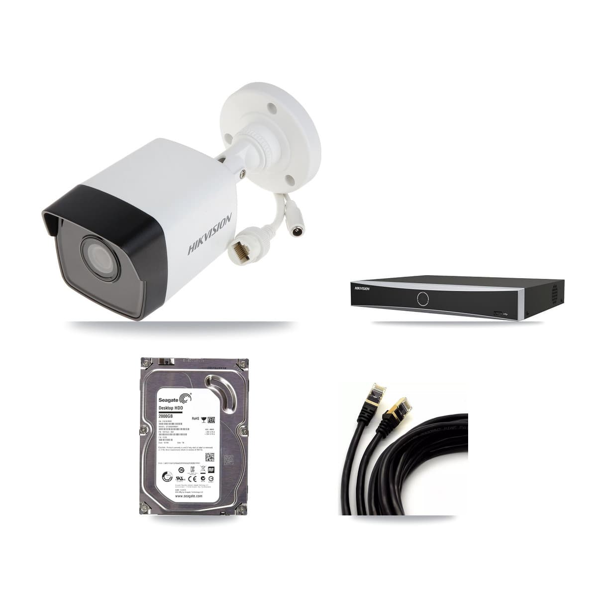 Hikvision 4-Channel 5MP CCTV Kit — 1 Bullet Camera + 2TB Recording - Image 1