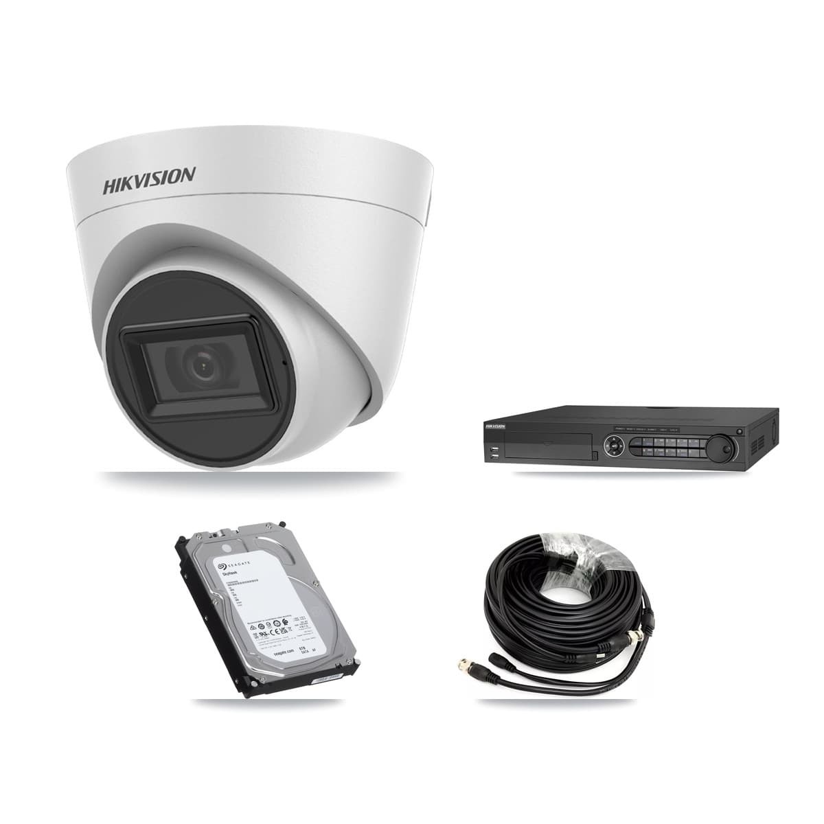Hikvision 32-Channel 5MP CCTV Kit — 8 White Turret Cameras + 6TB Recording - Image 1