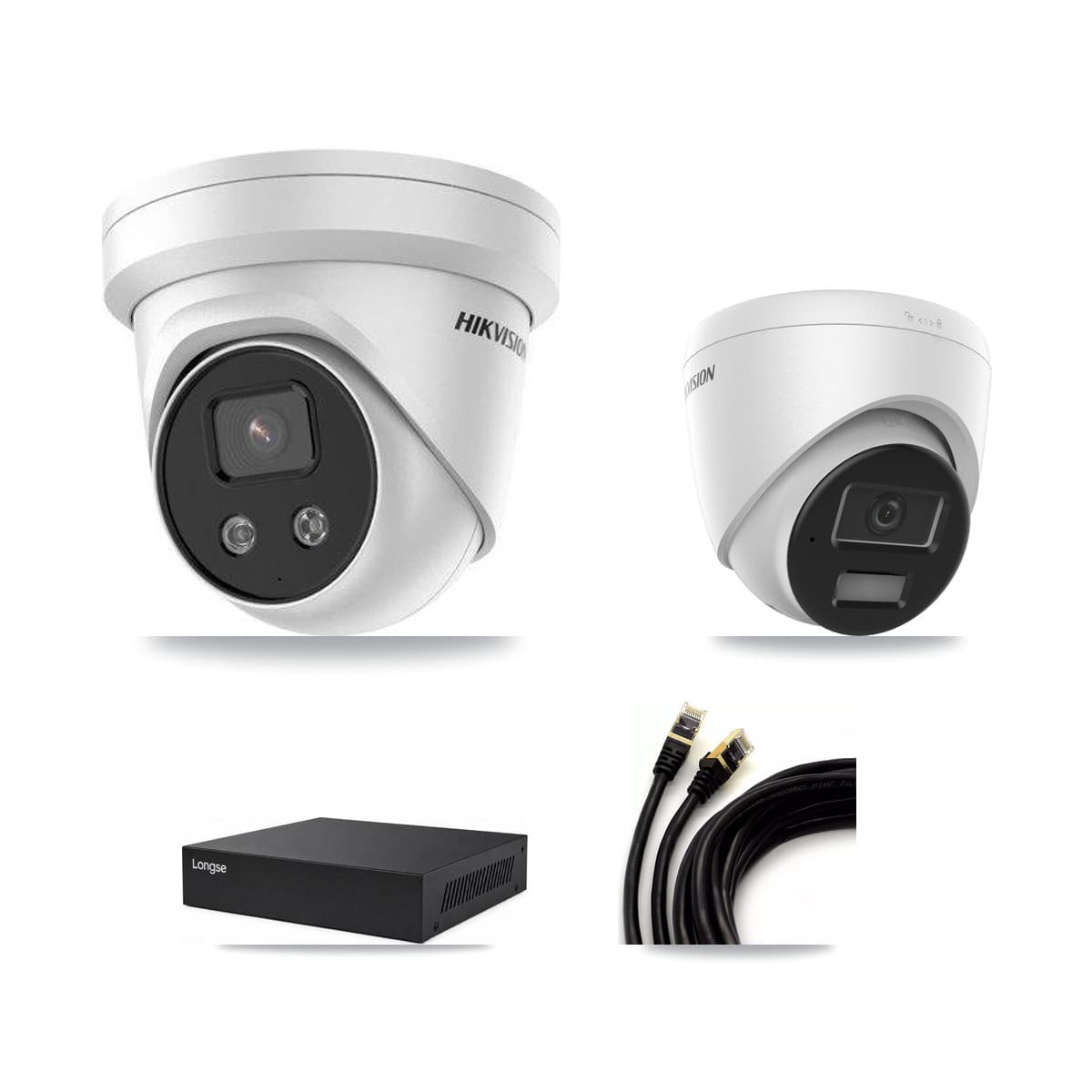Hikvision & Longse 8-Channel 4MP – 5MP CCTV Kit — 2 4MP + 4 5MP Turret Cameras + 8TB Recording