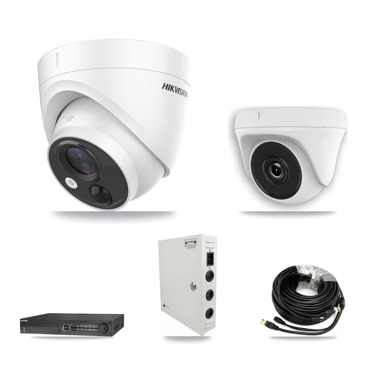 Hikvision 32-Channel 2MP – 5MP CCTV Kit — 20 DS-2CE71H0T 5MP Turret + 9 White HDT-2MP-N20W 2MP Dome Cameras + 4× 8TB Recording - Image 1