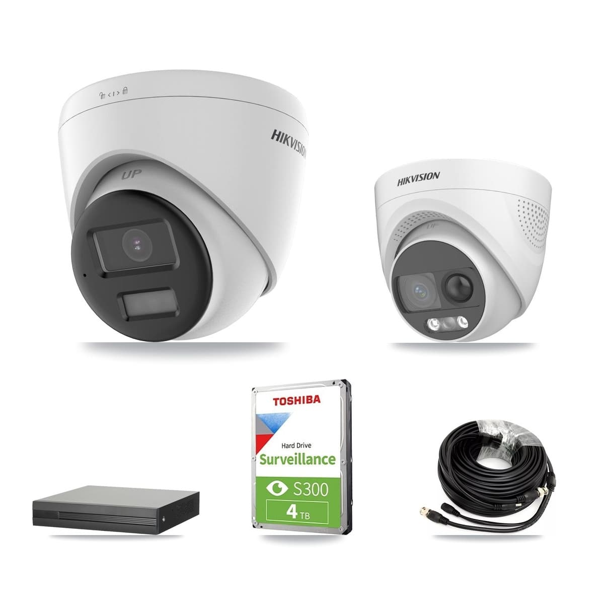 Hikvision 16-Channel 5MP CCTV Kit — 1 DS-2CE72KF3T + 2 DS-2CE78K0T Turret Cameras + 4TB Recording - Image 1