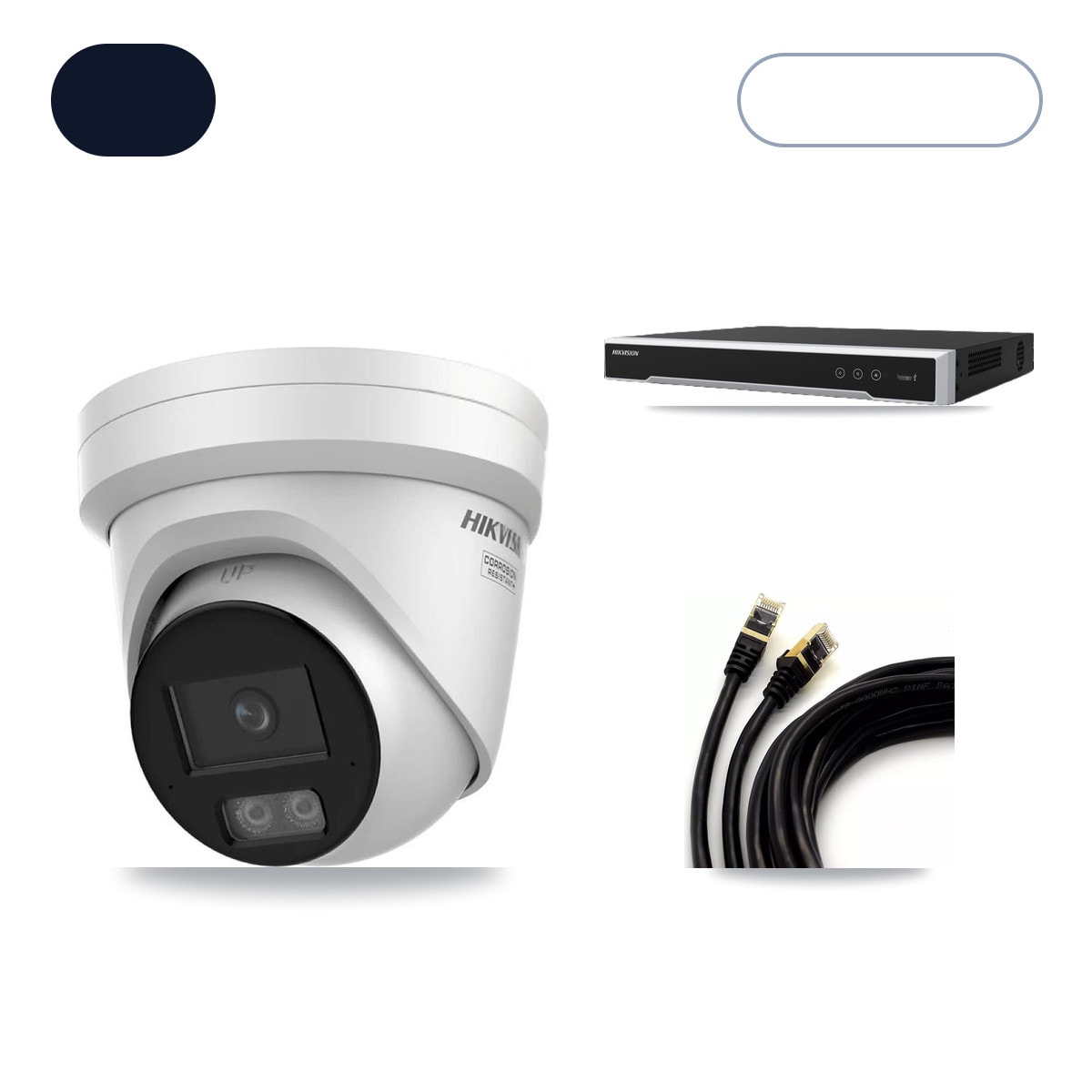 Hikvision DS-7616NI-M2/16P 16-Channel NVR CCTV Kit — 6× DS-2CD2387G3-LIS2UY/SL 4K Cameras + 14TB HDD