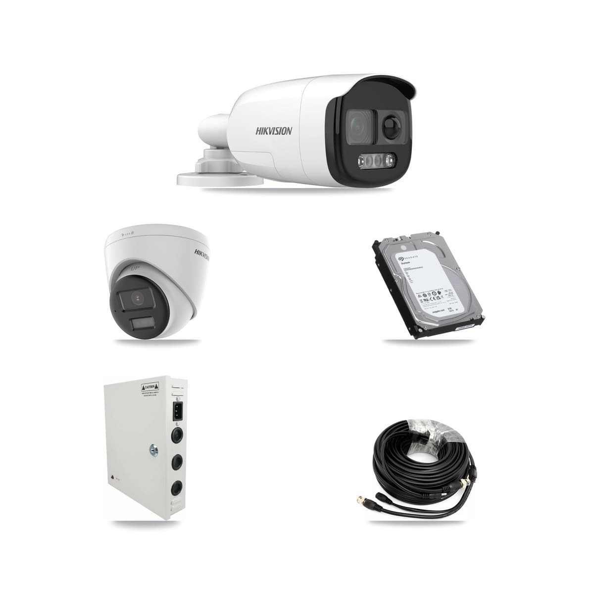 Hikvision 32-Channel 5MP CCTV Kit — 11 DS-2CE12KF3T Bullet + 5 DS-2CE78K0T Turret Cameras + 3× 6TB Recording