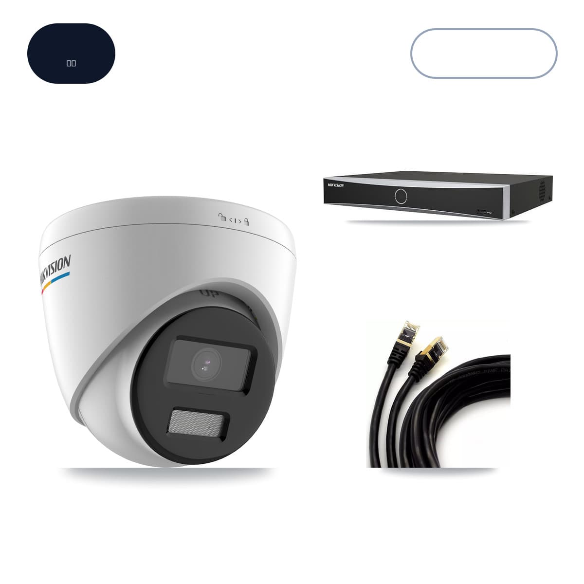Hikvision DS-7604NXI-K1/4P 4-Channel NVR CCTV Kit — 3× DS-2CD1327G2-LUF 2MP Cameras + 2TB HDD