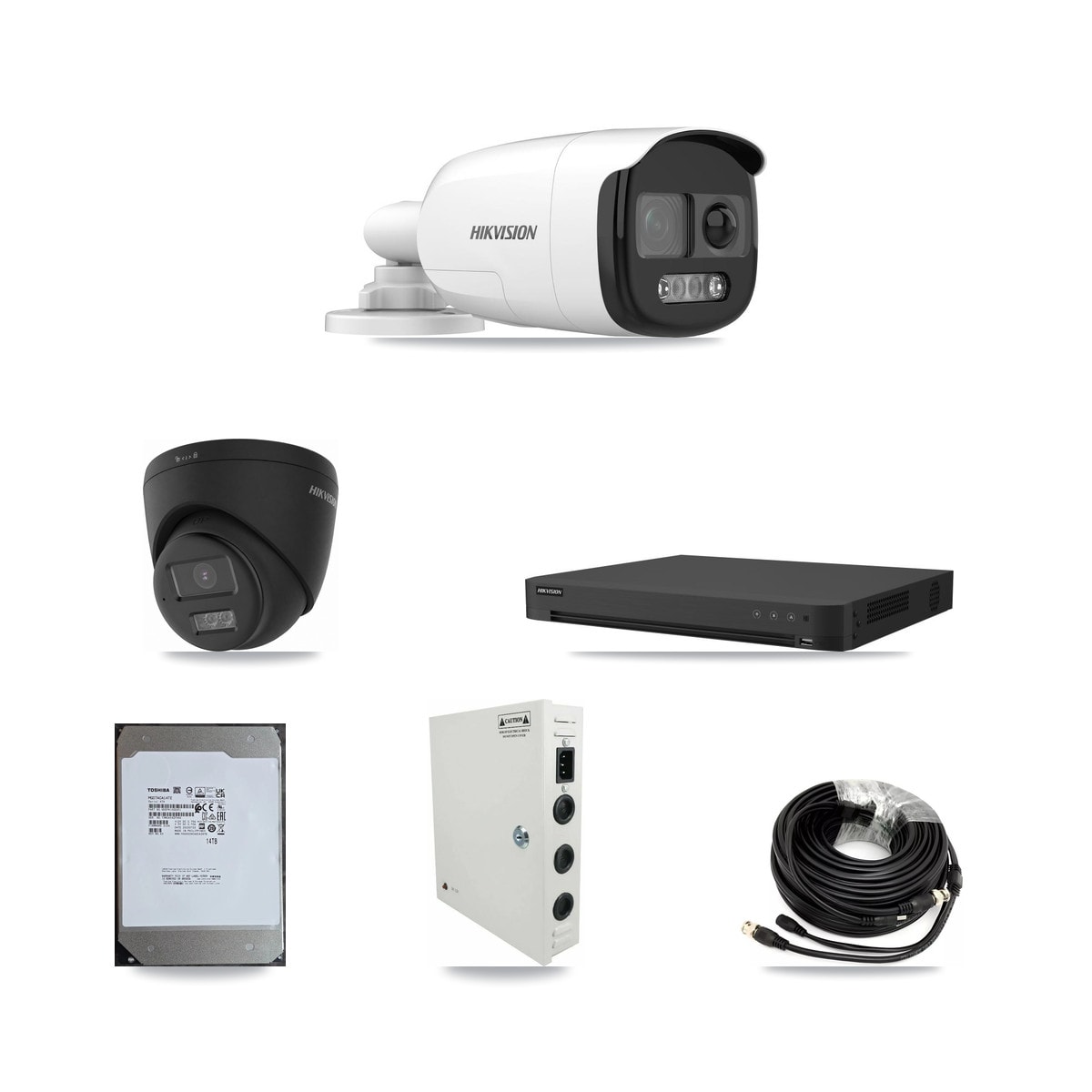 Hikvision 16-Channel 5MP – 4K CCTV Kit — 8 5MP Bullet + 3 Black 4K Turret Cameras + 14TB Recording - Image 1