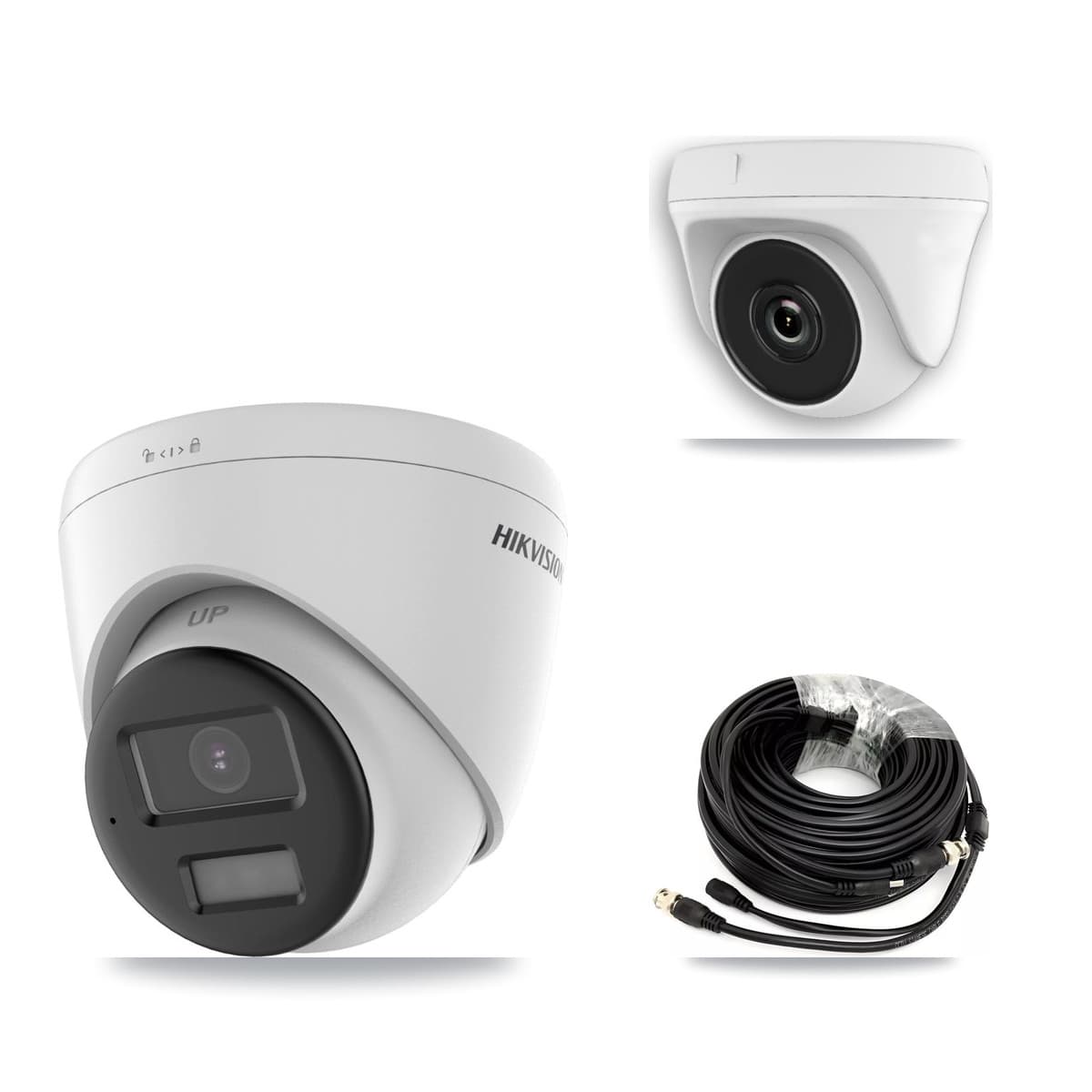Hikvision 32-Channel 2MP – 4K CCTV Kit — 1 4K Turret + 1 White 2MP Dome Cameras + 3TB Recording