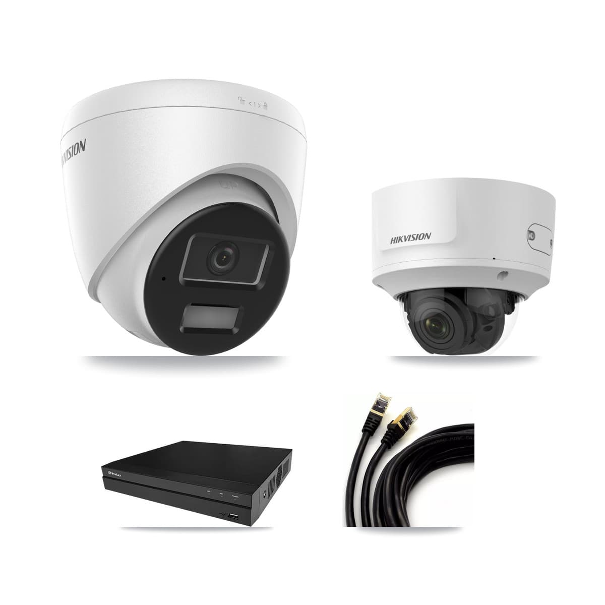 Hikvision & Prolux 8-Channel 2MP – 4MP CCTV Kit — 5 4MP Turret + 1 2MP Dome Cameras + 8TB Recording