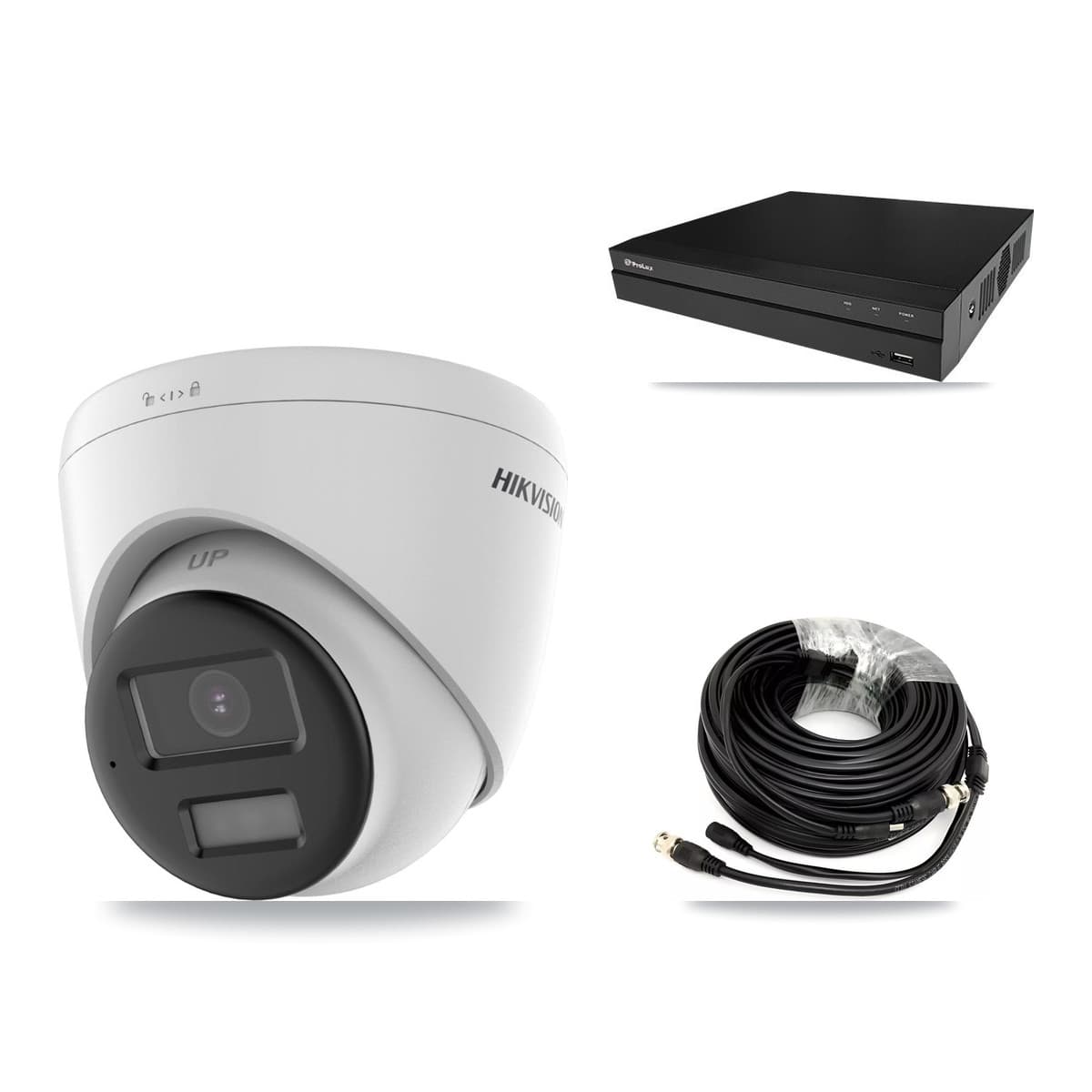 Hikvision & Prolux 8-Channel 4K CCTV Kit — 4 DS-2CE78U0T Turret Cameras + 3TB Recording