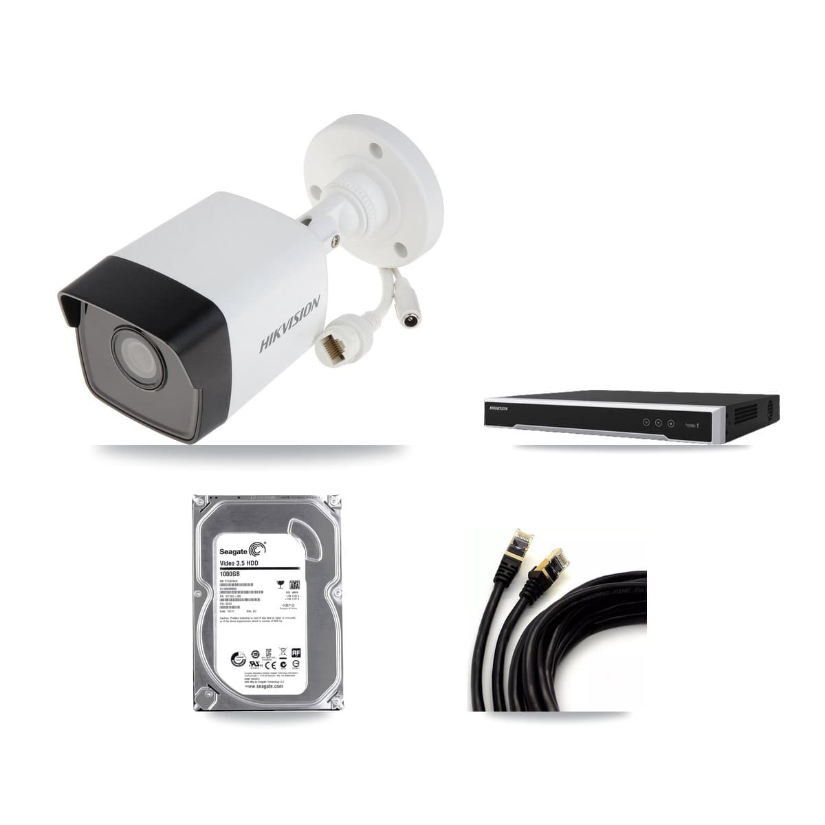 Hikvision 8-Channel 5MP CCTV Kit — 1 Bullet Camera + 1TB Recording (DS-7608NI-M2 Recorder) - Image 1