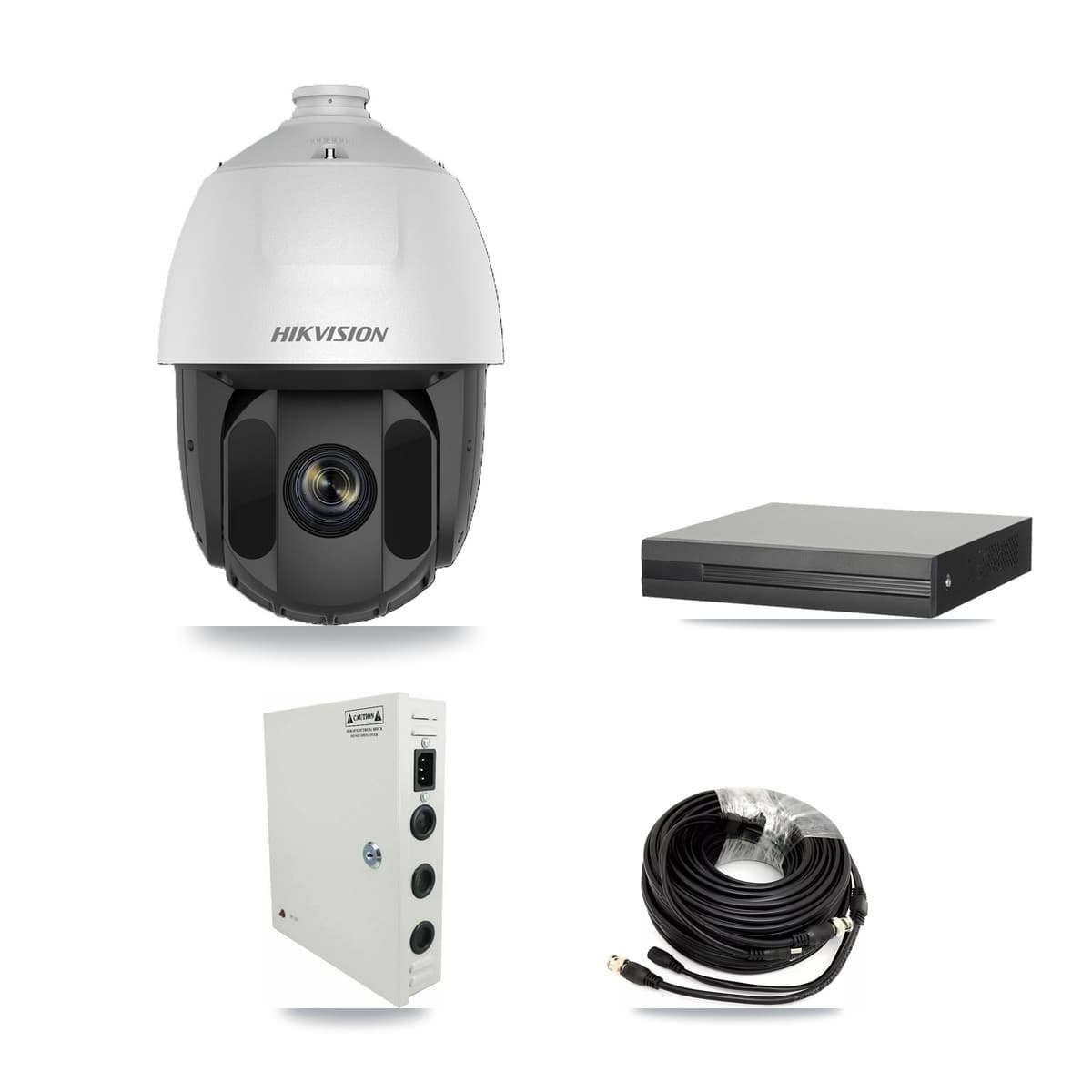 Hikvision 8-Channel 2MP CCTV Kit — 4 DS-2AE5225TI PTZ Cameras + 3TB Recording (XVR-3108HS Recorder) - Image 1