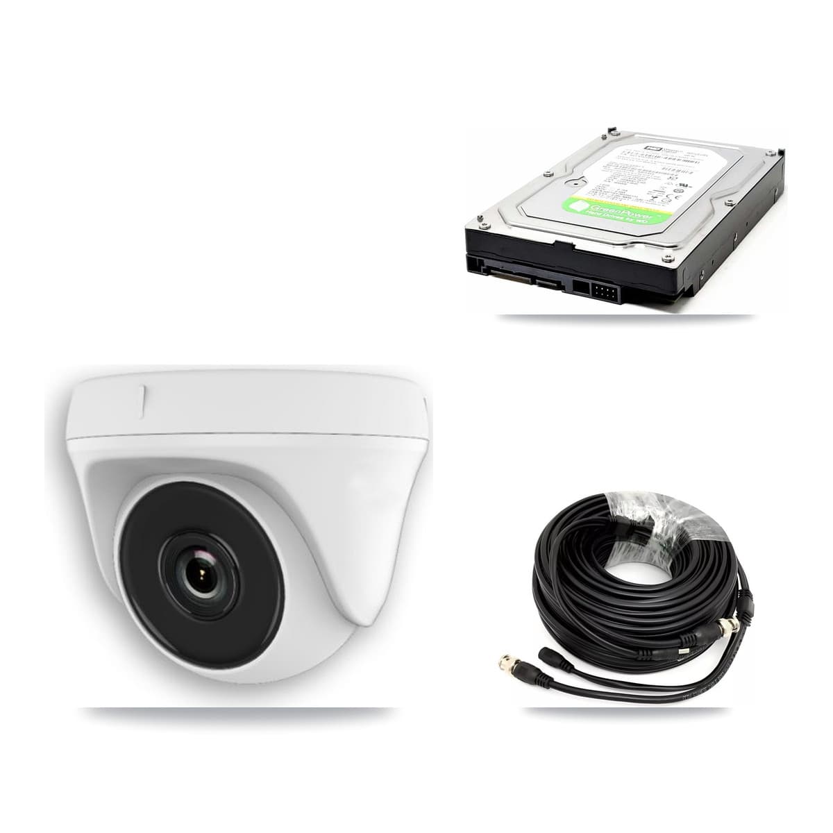 Hikvision 32-Channel 2MP CCTV Kit — 2 White Dome Cameras + 1TB Recording (DS-7332HQHI Recorder)