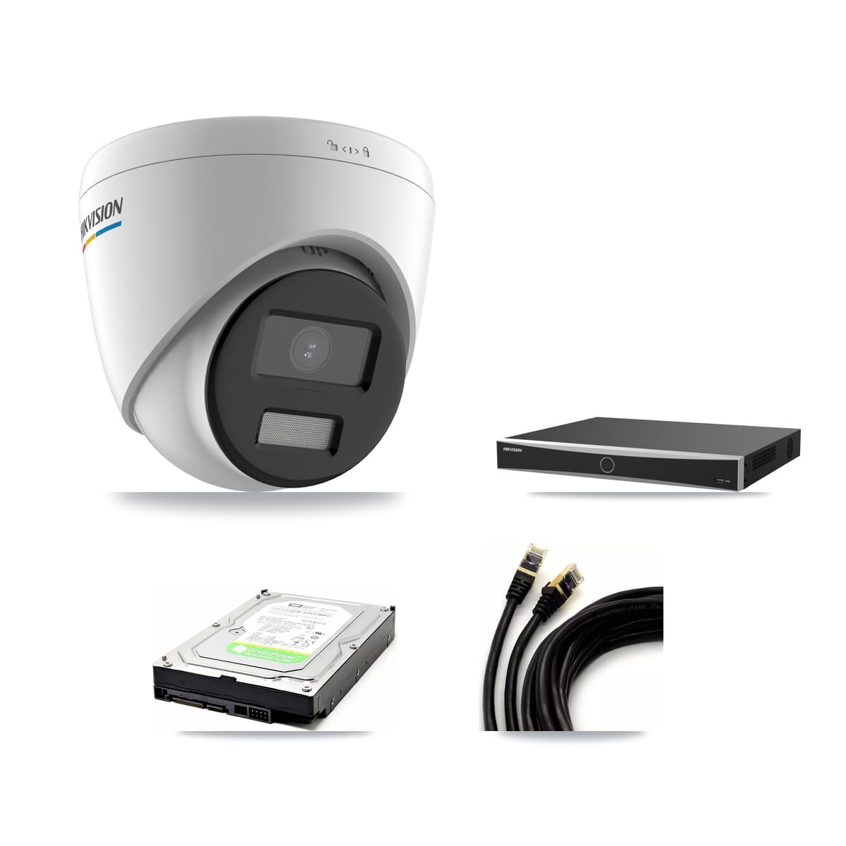 Hikvision 16-Channel 2MP CCTV Kit — 2 Turret Cameras + 1TB Recording (DS-7616NXI Recorder)