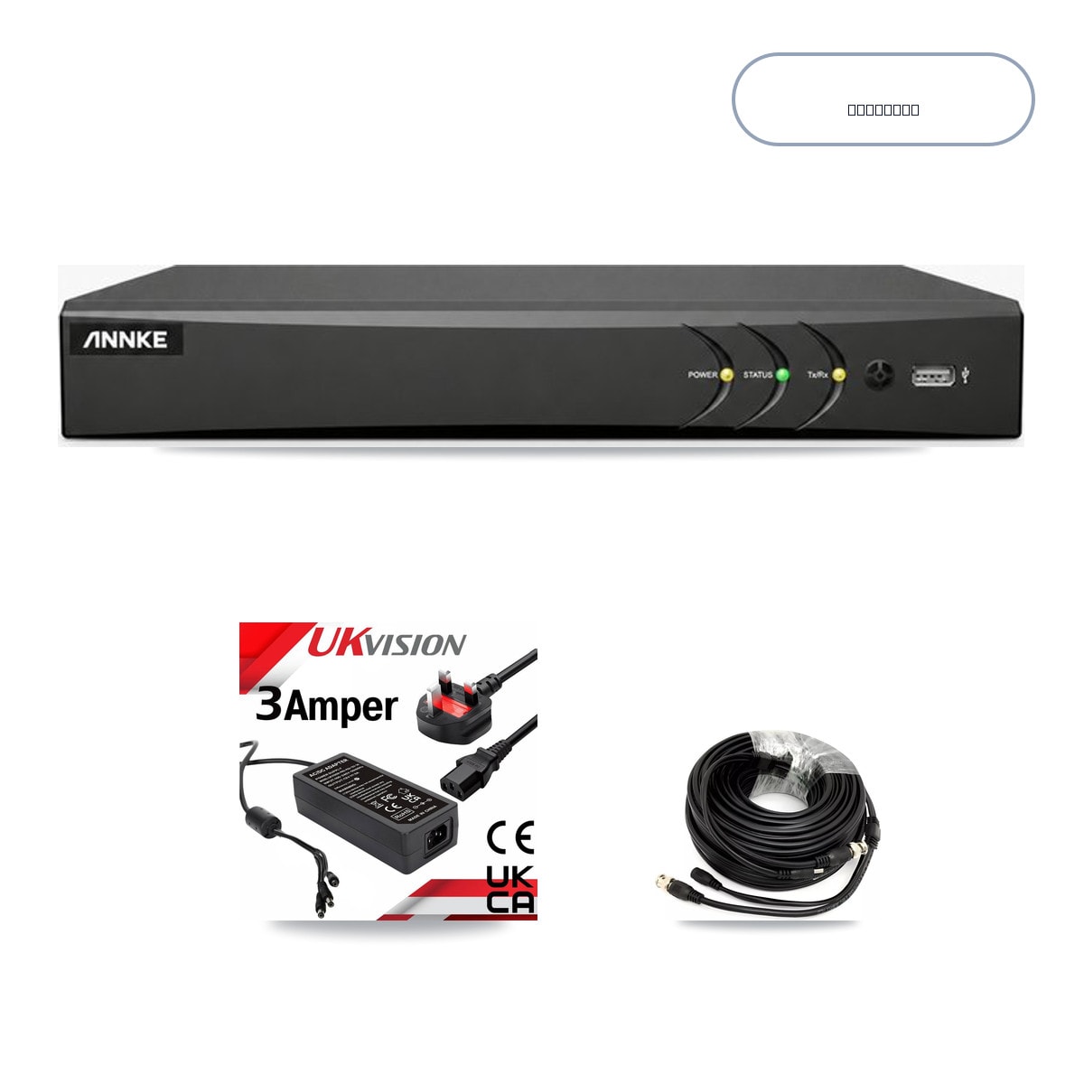 ANNKE AN-DV4-8MP-D941BB 4-Channel DVR CCTV Kit — 4× Hikvision DS-2CE12UF3T-E 4K Cameras + 14TB HDD - Image 1