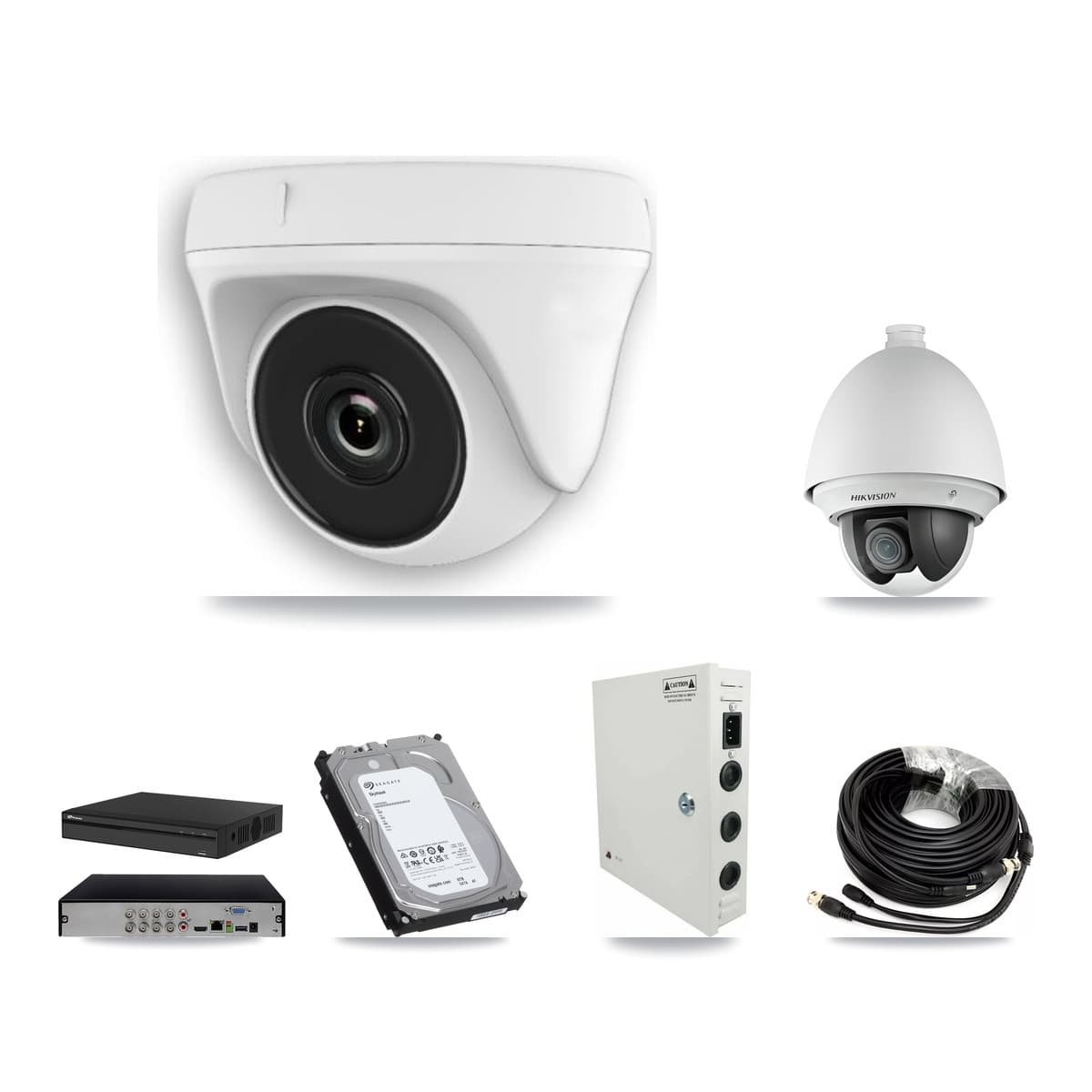 Hikvision & Prolux 8-Channel 2MP CCTV Kit — 2 PTZ + 6 Dome Cameras + 6TB Recording