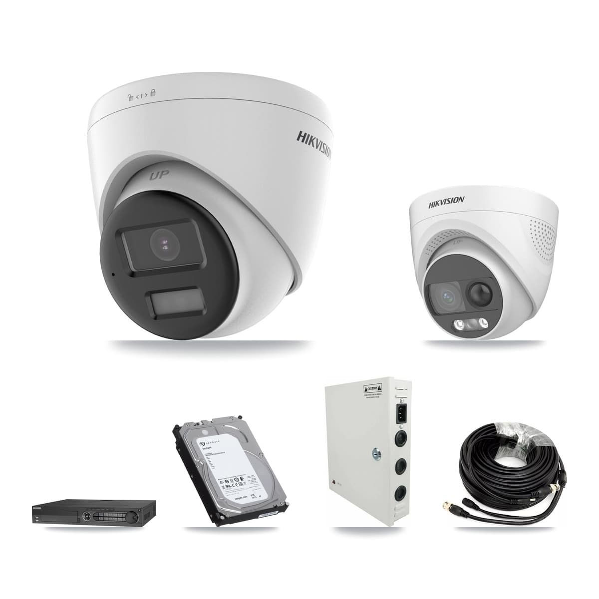 Hikvision 32-Channel 5MP CCTV Kit — 5 DS-2CE72KF3T + 12 DS-2CE78K0T Turret Cameras + 3× 6TB Recording - Image 1