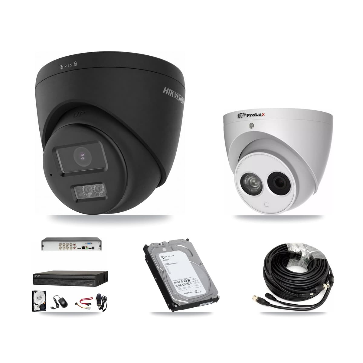 8-Channel 4MP – 4K CCTV Kit — 3 Black 4K + 1 4MP Turret Cameras + 6TB Recording - Image 1