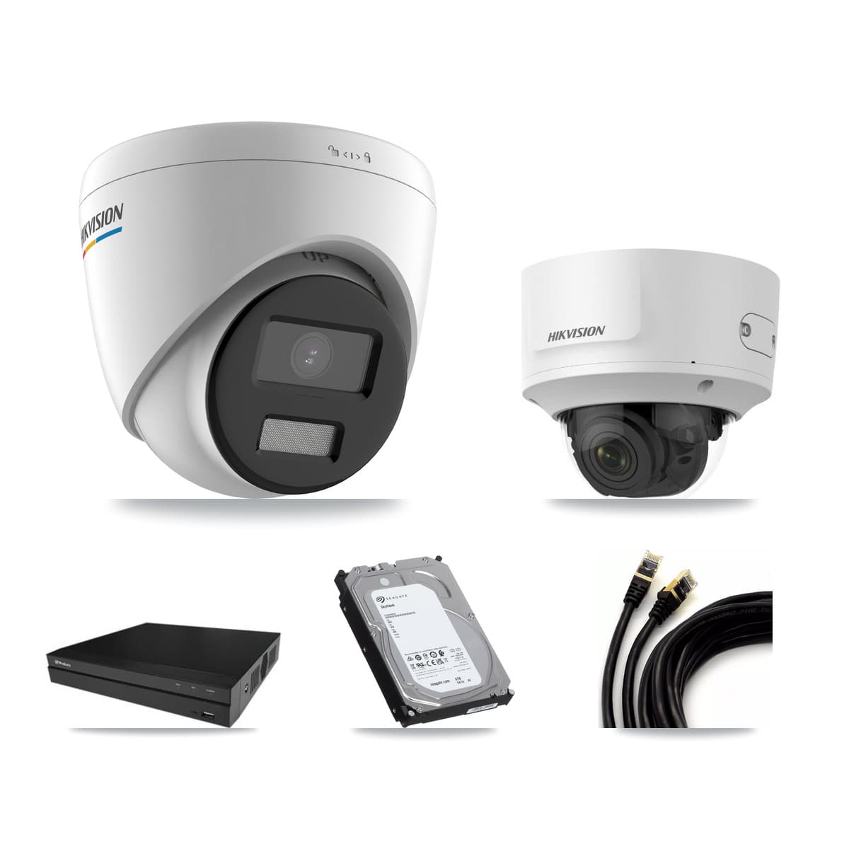 Hikvision & Prolux 16-Channel 2MP CCTV Kit — 6 Turret + 2 Dome Cameras + 6TB Recording