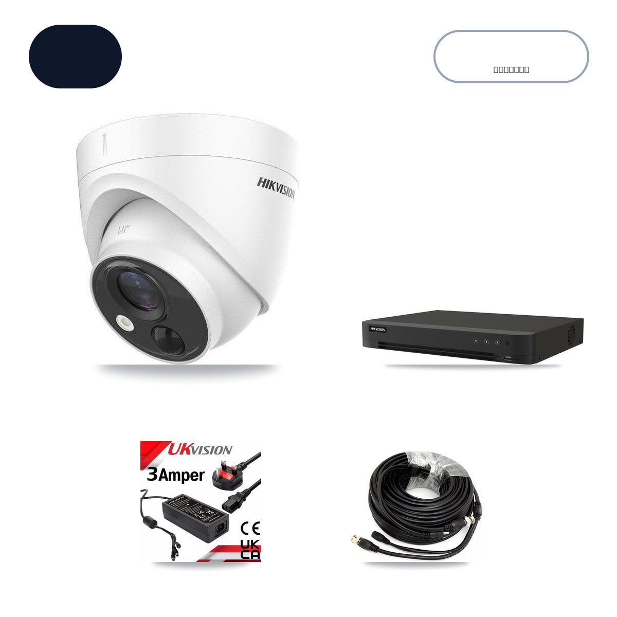 Hikvision IDS-7208HUHI-M1/XT 8-Channel DVR CCTV Kit — 4× DS-2CE71H0T-PIRLO 5MP Cameras + 5TB HDD - Image 1