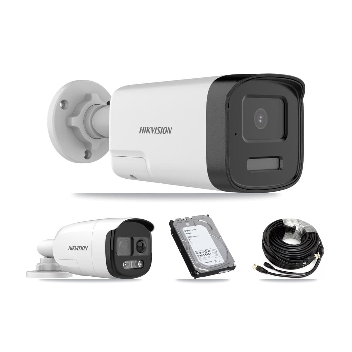 Hikvision & Prolux 8-Channel 5MP CCTV Kit — 1 DS-2CE12KF3T + 3 DS-2CE17K0T Bullet Cameras + 6TB Recording
