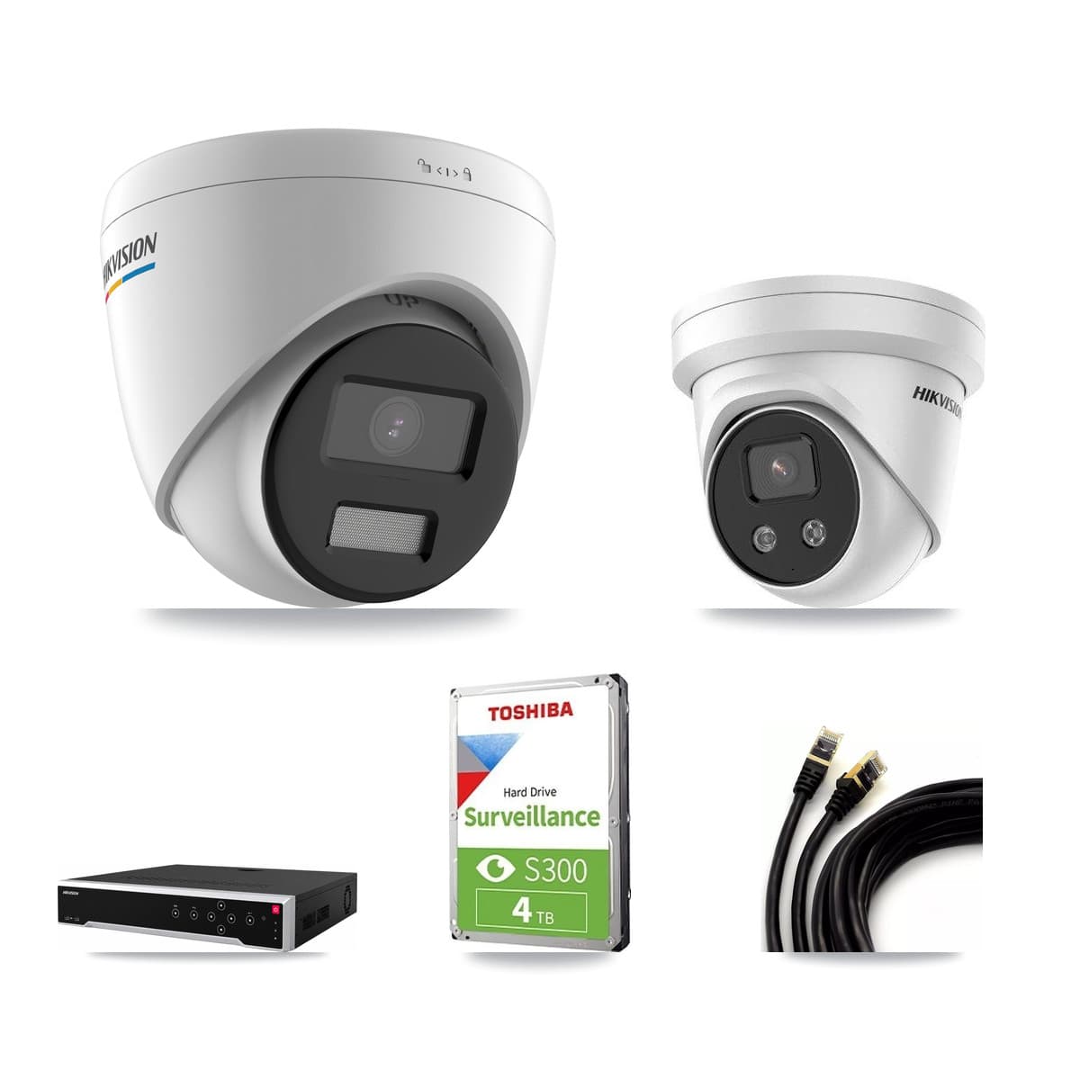 Hikvision 32-Channel 2MP – 5MP CCTV Kit — 4 2MP + 1 5MP Turret Cameras + 4TB Recording