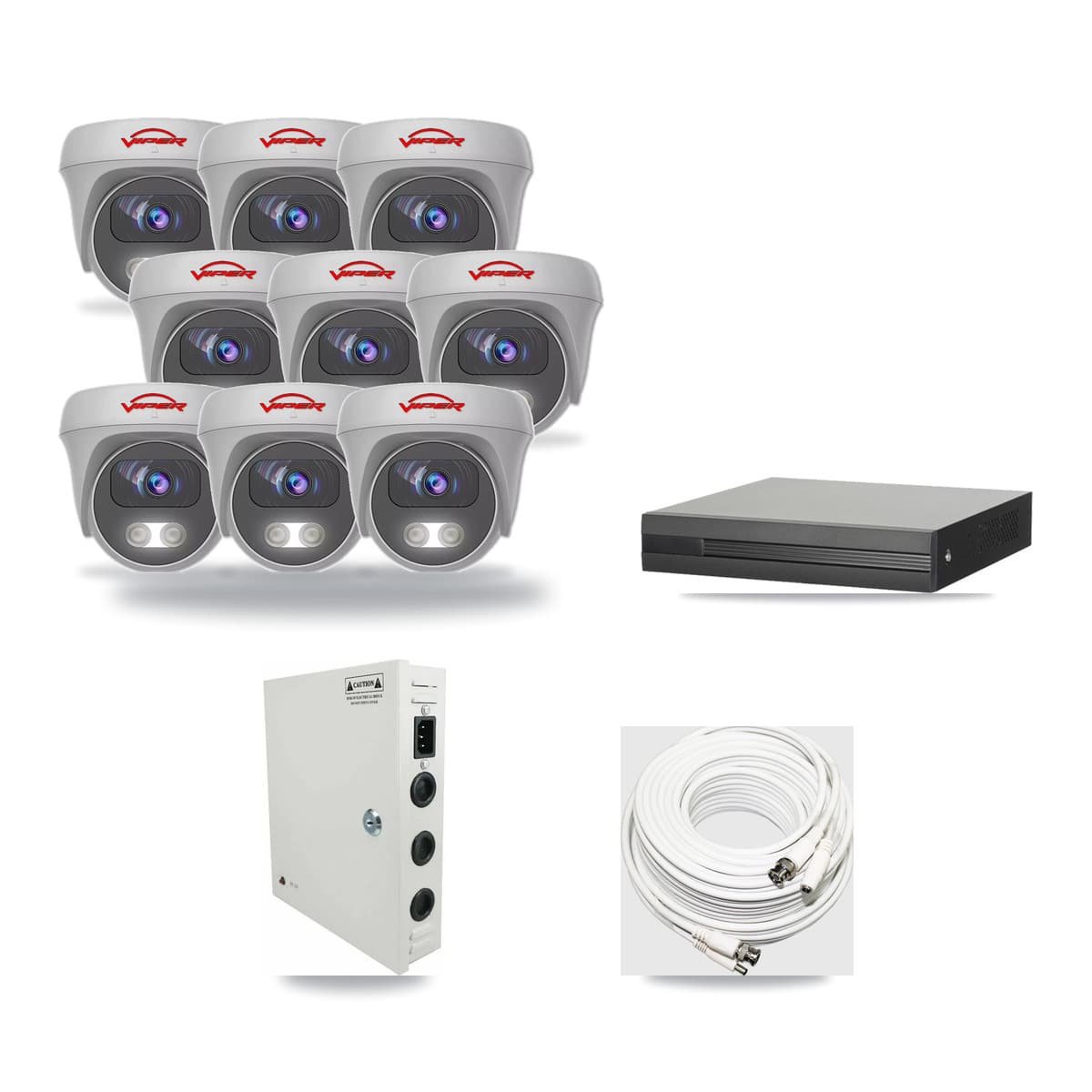16-Channel 5MP CCTV Kit — 9 Viper Cameras + 3TB Recording - Image 1