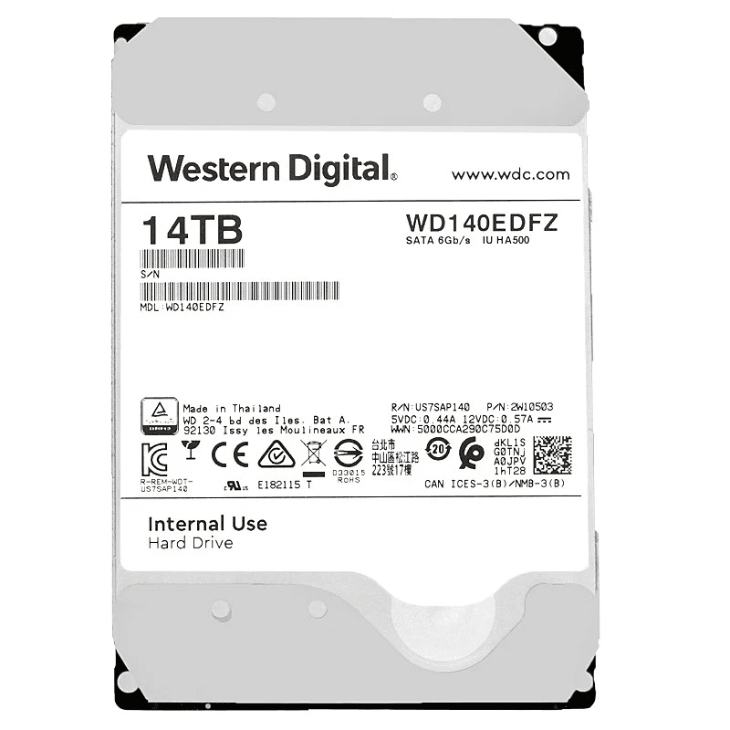 Western Digital WD140EDFZ 14TB 3.5" SATA Internal HDD 5400RPM