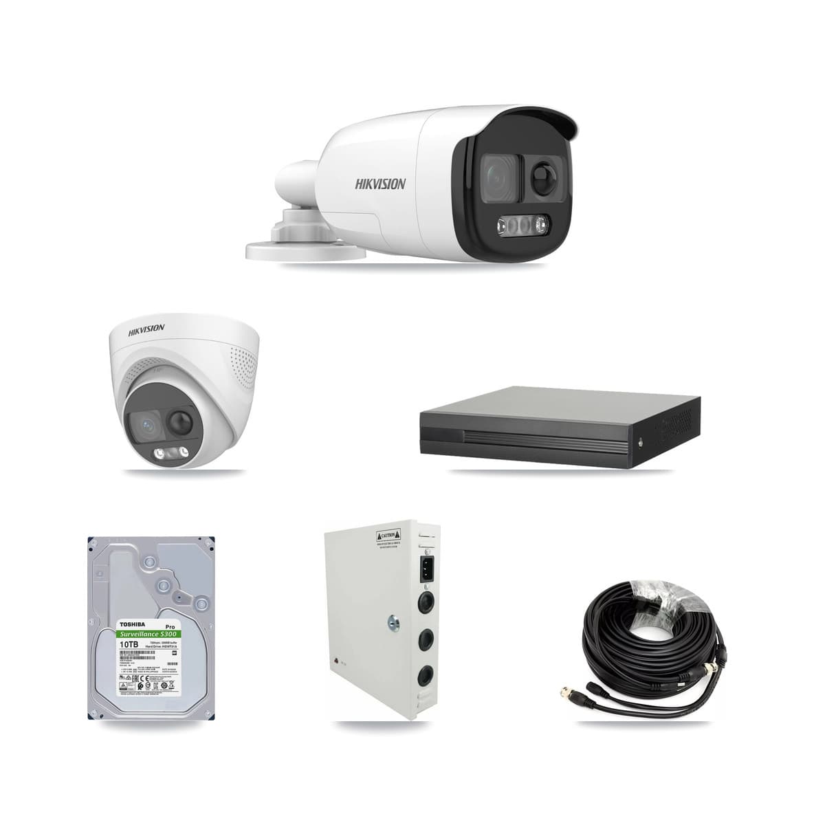 Hikvision 16-Channel 5MP CCTV Kit — 13 Bullet + 1 Turret Cameras + 10TB Recording - Image 1