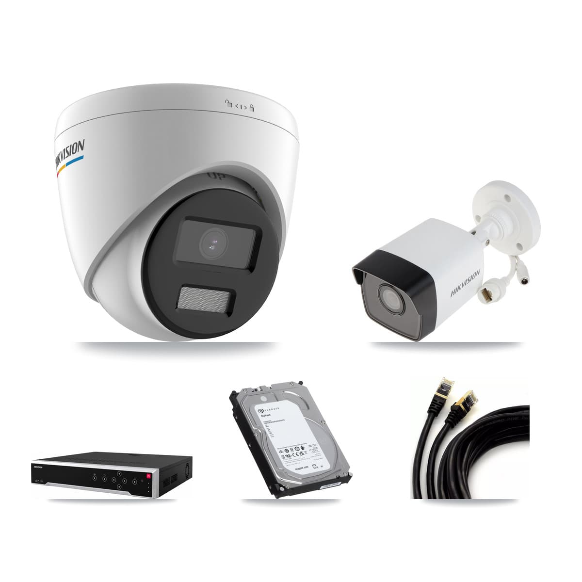 Hikvision 32-Channel 2MP – 5MP CCTV Kit — 1 5MP Bullet + 7 2MP Turret Cameras + 6TB Recording