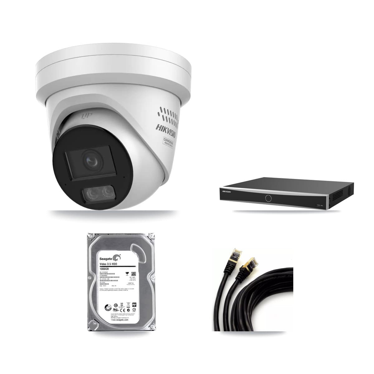 Hikvision 16-Channel 4MP CCTV Kit — 1 DS-2CD2347G3 Turret Camera + 1TB Recording - Image 1