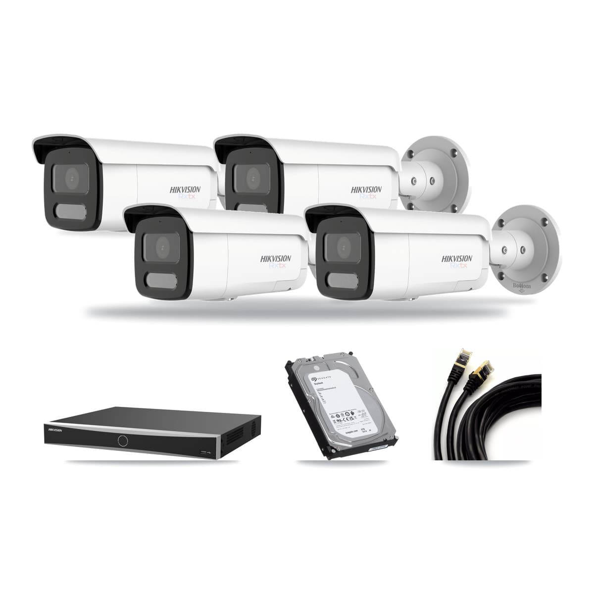Hikvision 16-Channel 4K CCTV Kit — 4 Bullet Cameras + 6TB Recording - Image 1