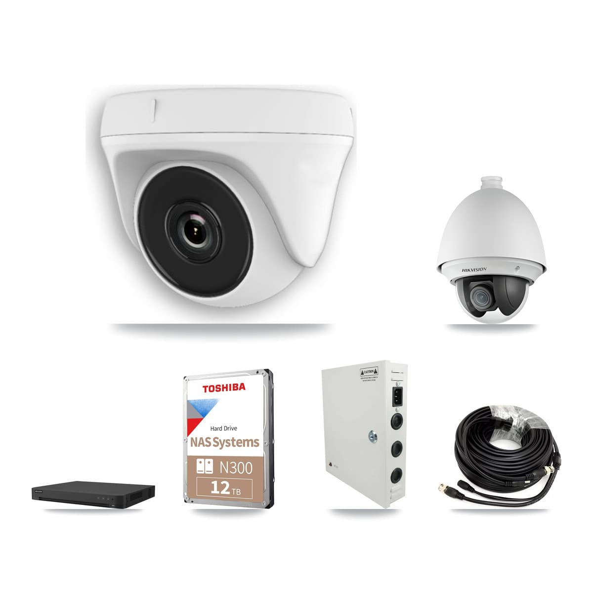 Hikvision 32-Channel 2MP CCTV Kit — 1 PTZ + 20 Dome Cameras + 12TB Recording
