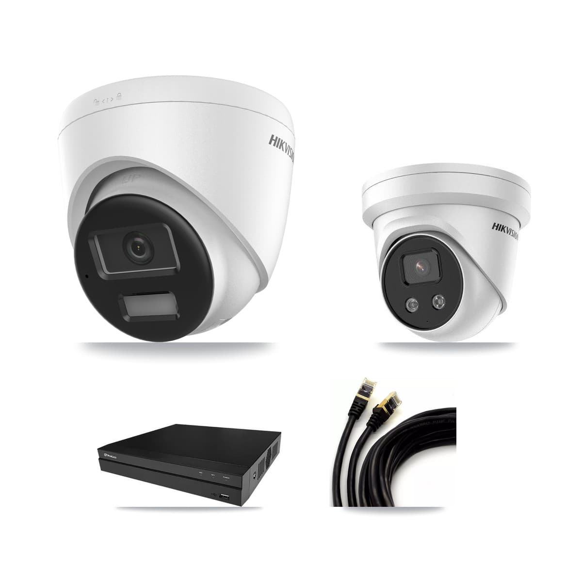 Hikvision & Prolux 8-Channel 5MP – 4K CCTV Kit — 2 4K + 2 5MP Turret Cameras + 8TB Recording