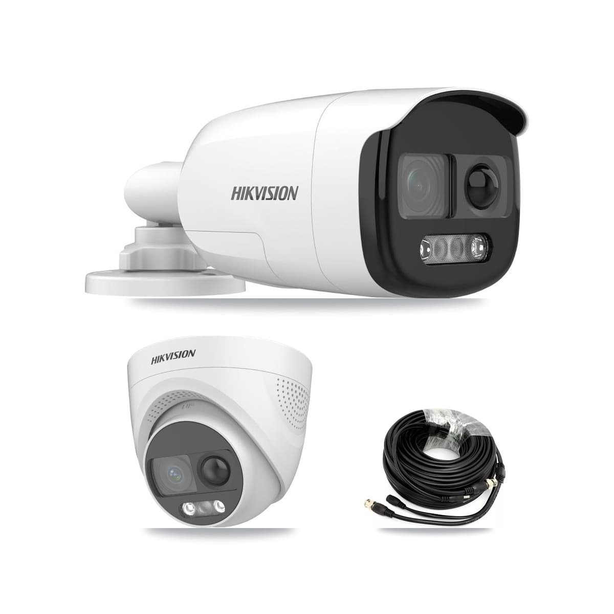Hikvision & Prolux 8-Channel 5MP CCTV Kit — 1 DS-2CE12KF3T Bullet + 1 DS-2CE72KF3T Turret Cameras + 3TB Recording (PXD-5208AN Recorder)