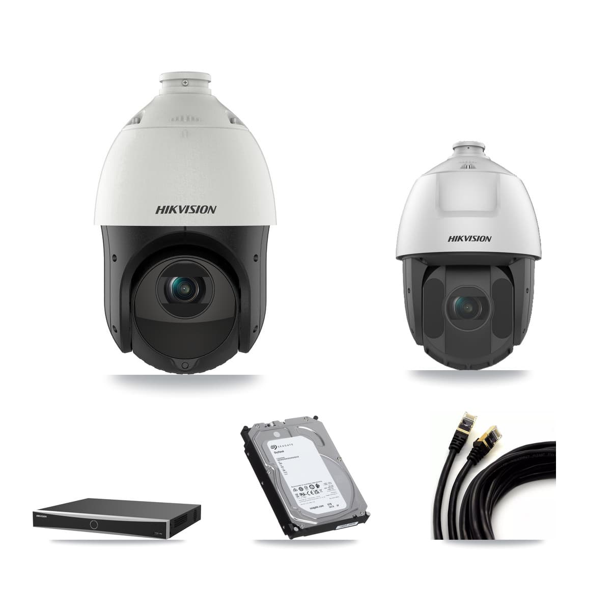 Hikvision 16-Channel 2MP – 4MP CCTV Kit — 3 4MP + 3 2MP PTZ Cameras + 6TB Recording (DS-7616NXI Recorder) - Image 1